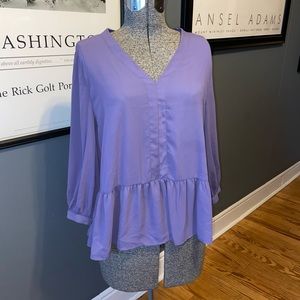 Francesca’s Purple Peplum Blouse